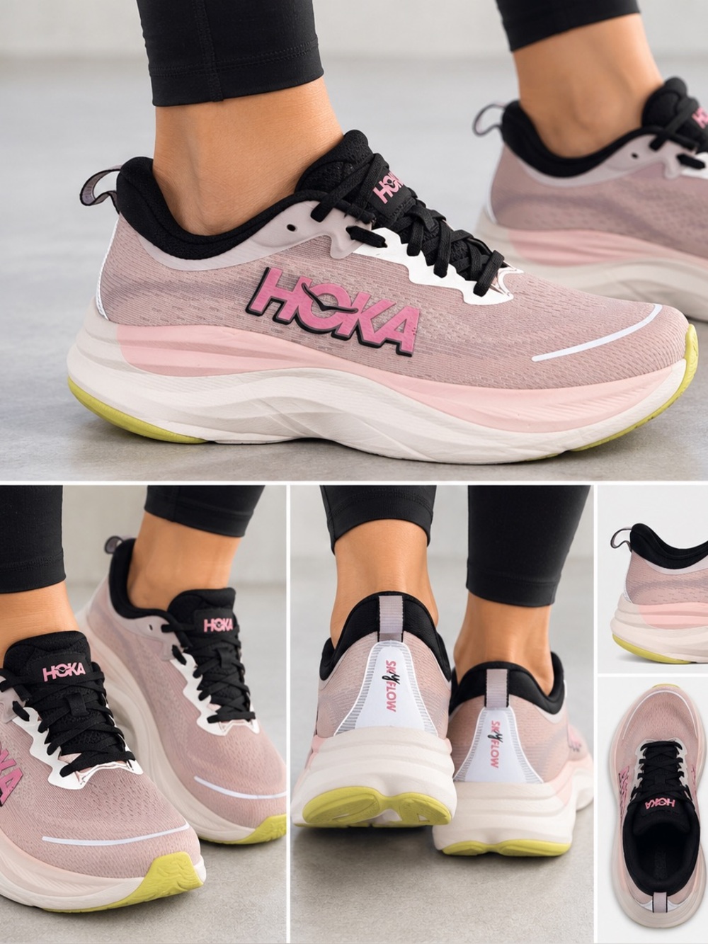 HOKA Skyflow Wide Running Shoes Women’s 9D Pink Starlight Glow